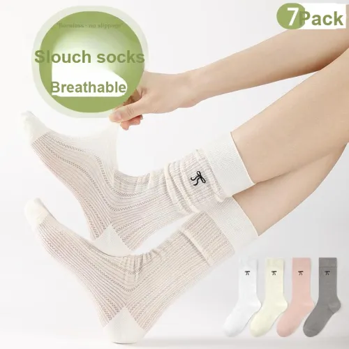 MIIOW Trend Party Series Mid Calf Socks Women's Shopping Bag 3 Pack