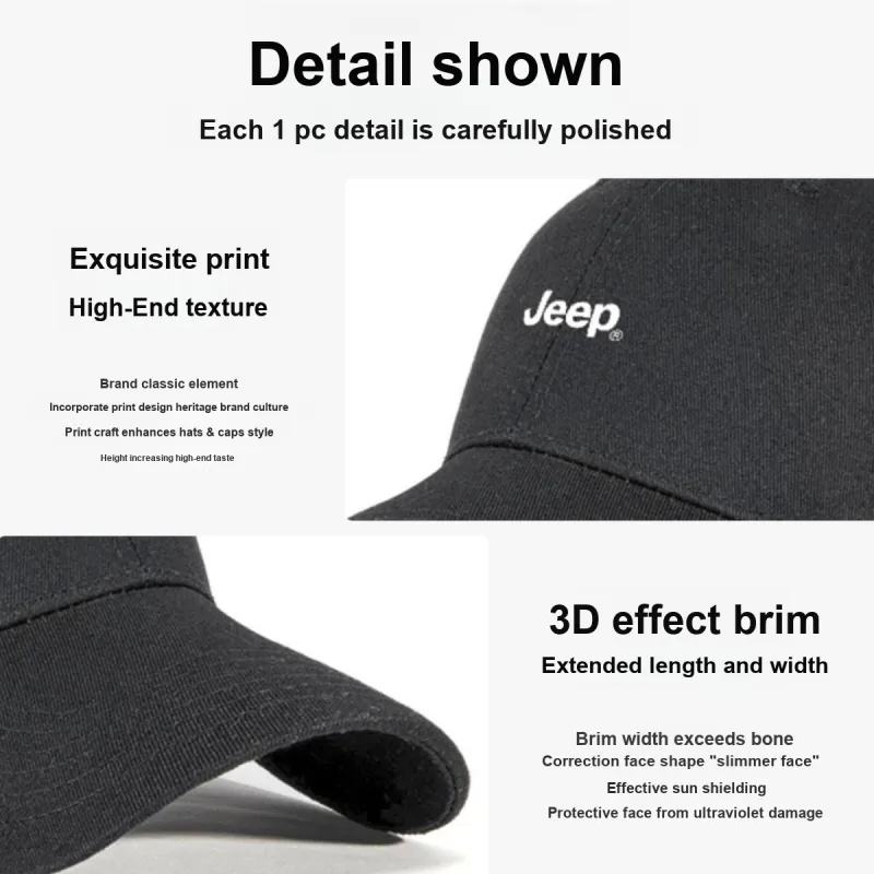 Jeep Cotton Baseball Caps Unisex-3