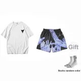 Icebreaker High-Performance Shorts-Black+White Strappy (Random Style)+Comes with Random Sports Socks