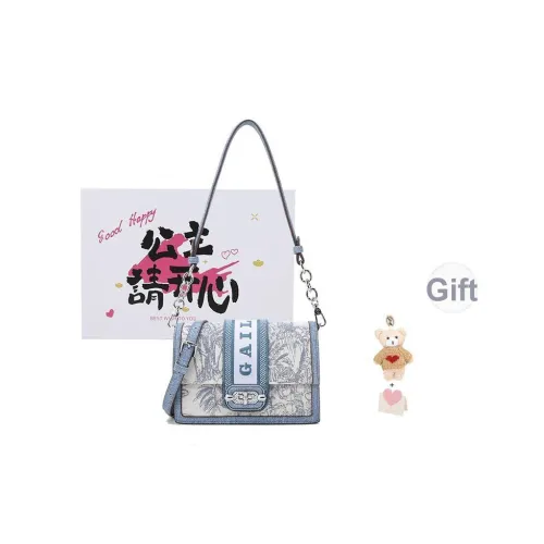 BUHOWE ПУ (полиуретан) Сумка через плечо Женская Вышивка Синяя