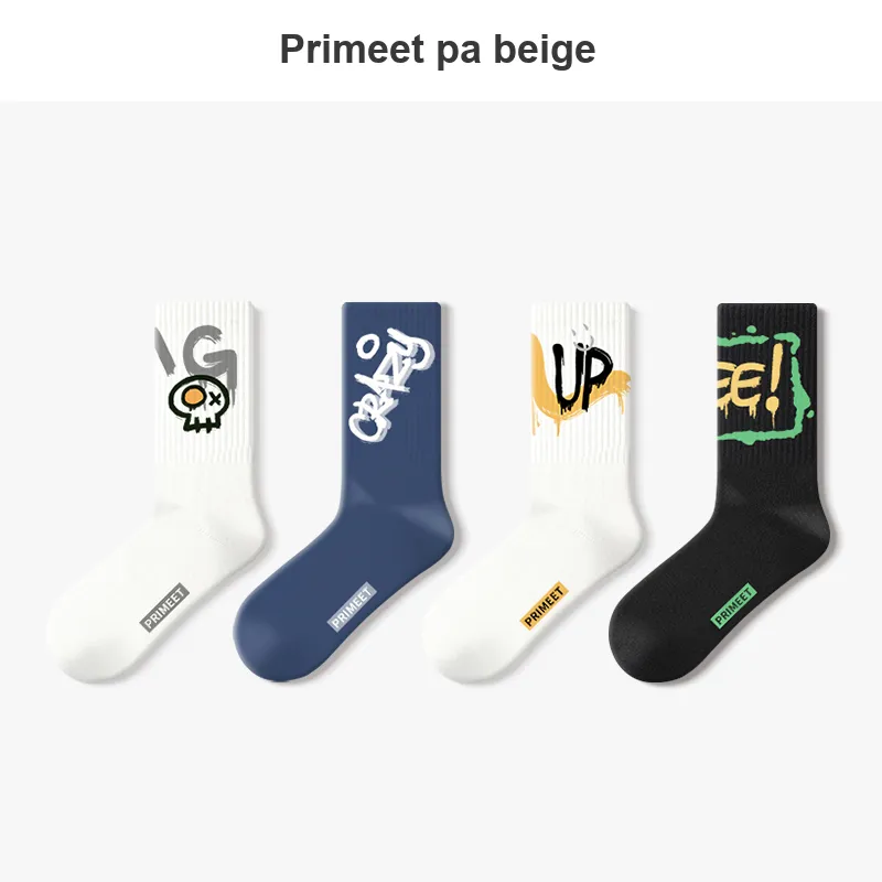 Primeet Mid Calf Socks Women's 3 Pack Trendy Socks-10