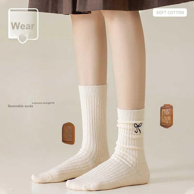 JIAZINI Mid Calf Socks Women's Combo Set-32