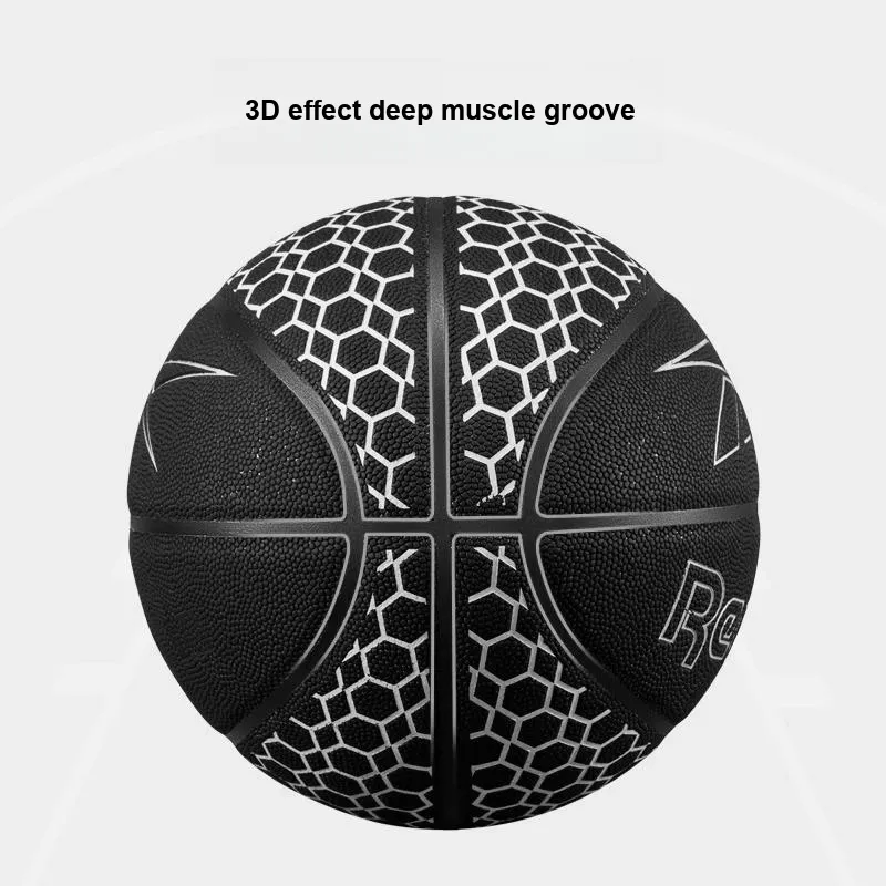 Reebok PU Basketball Black Gold Size 7 Training Match Unisex-11