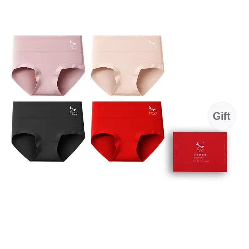 RED DRAGONFLY Cotton Panties Women's Gift Box Set Of 4-10
