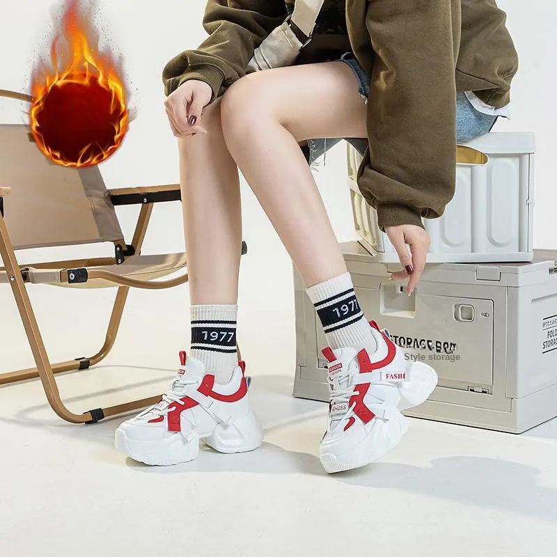 Ruomini Anti Slip And Wear Resistant Height Increasing Low Top Chunky Sneakers Women's-19