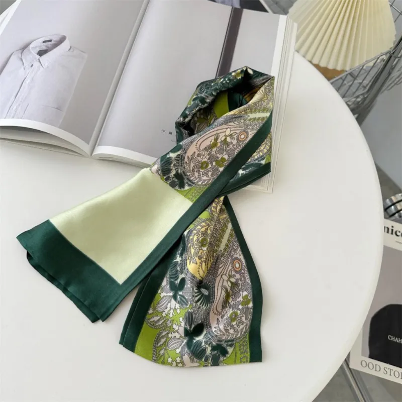 Top Melon Polyester Silk Scarves Women's-1
