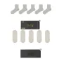 5-Pack Men's No-Show Socks+Mesh Hole Socks (Gray *5+White No-Show Socks *5)