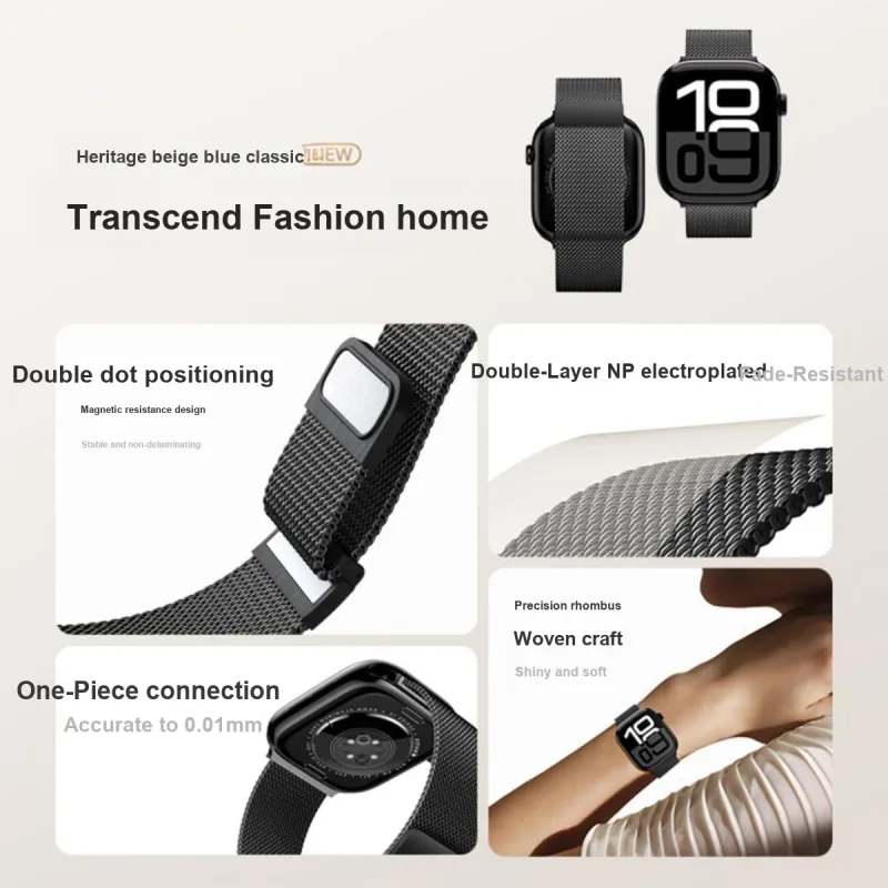 W&P Apple Compatibility Watch Band 20cm Metal-11
