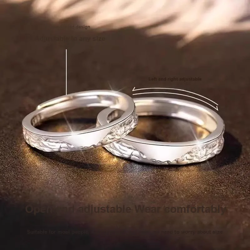 KEMLAIDA 999 Fine Silver Rings Unisex-3