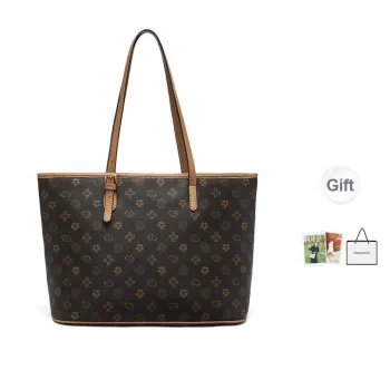 RED DRAGONFLY PVC Shoulder Bag Tote Women's Brown