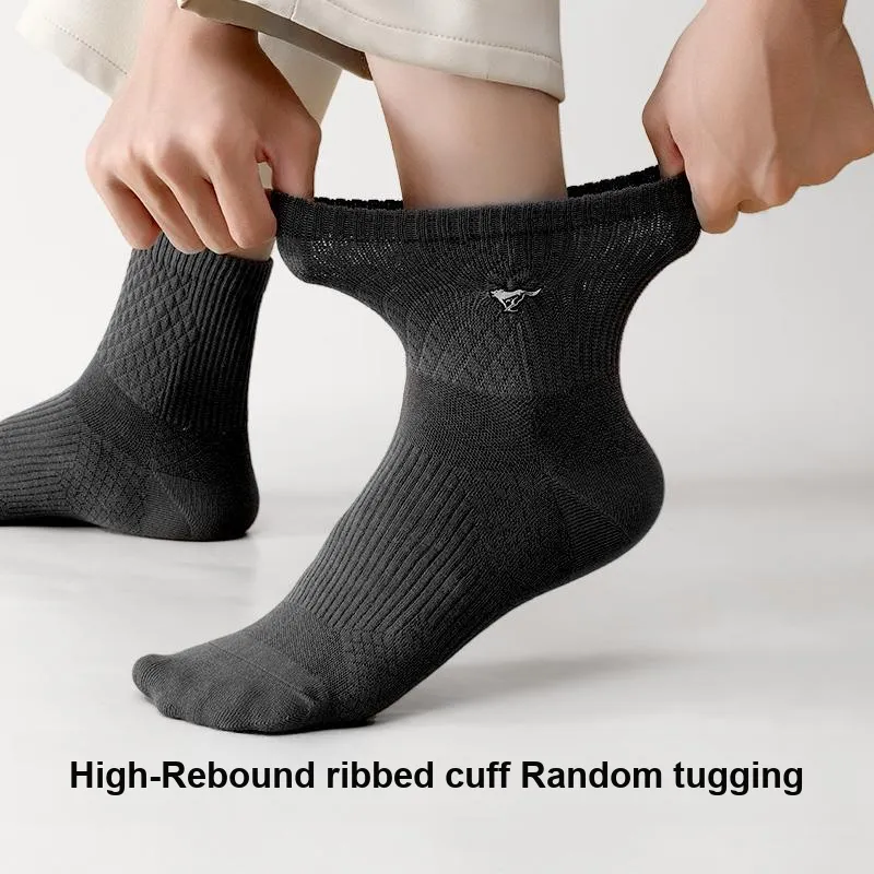 SEPTWOLVES Mid Calf Socks Men's Box 5 Pack Mixed Color-3