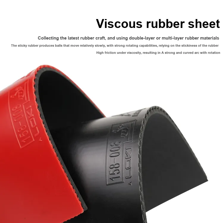 LOKI Arthur Asian Table Tennis Rubbers Rubber Inverted Rubber Curved Circle Compatibility Thick 2.1mm-2