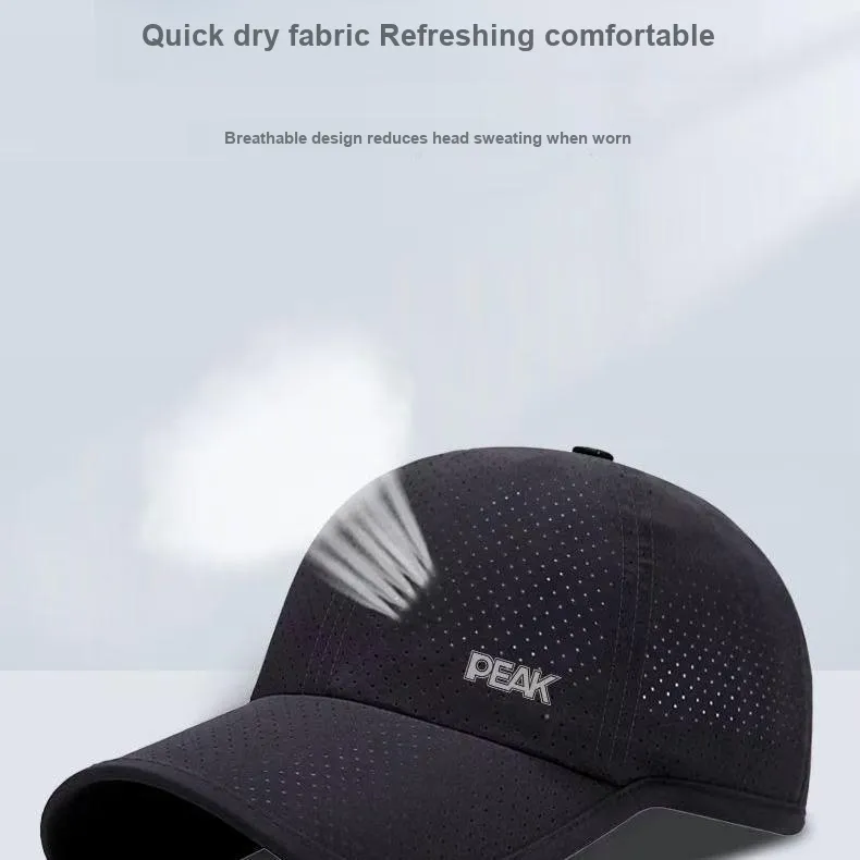 PEAK Polyester Baseball Caps Unisex Multiple Colors-3