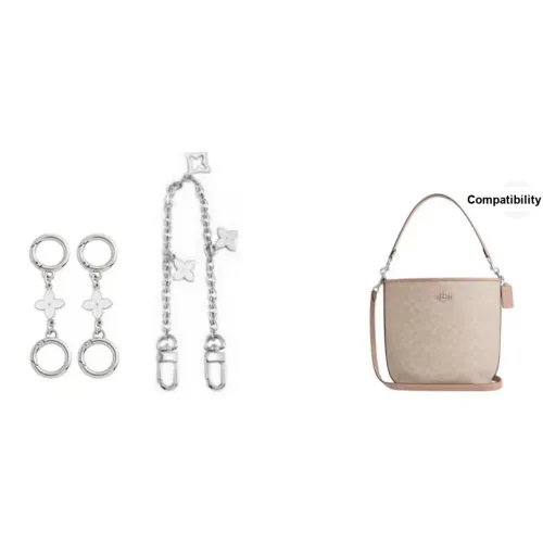 GAIZAOJIANG Ремни для сумок [ТРИ предмета Набор] Белый Four Leaf Clover Декоративная цепь + Four Leaf Clover Удлинительная цепь *2 Женские