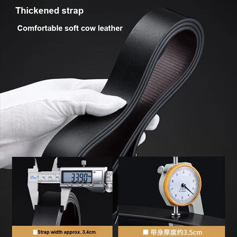 Warrior Bovine Split Transfer Leather Belts Men's Width 3.3cm-2