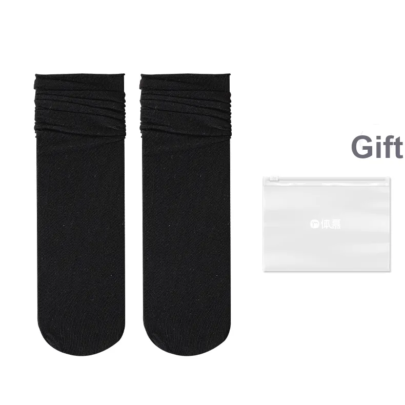 Temooues Mid Calf Socks Women's Shopping Bag Combo Set-14