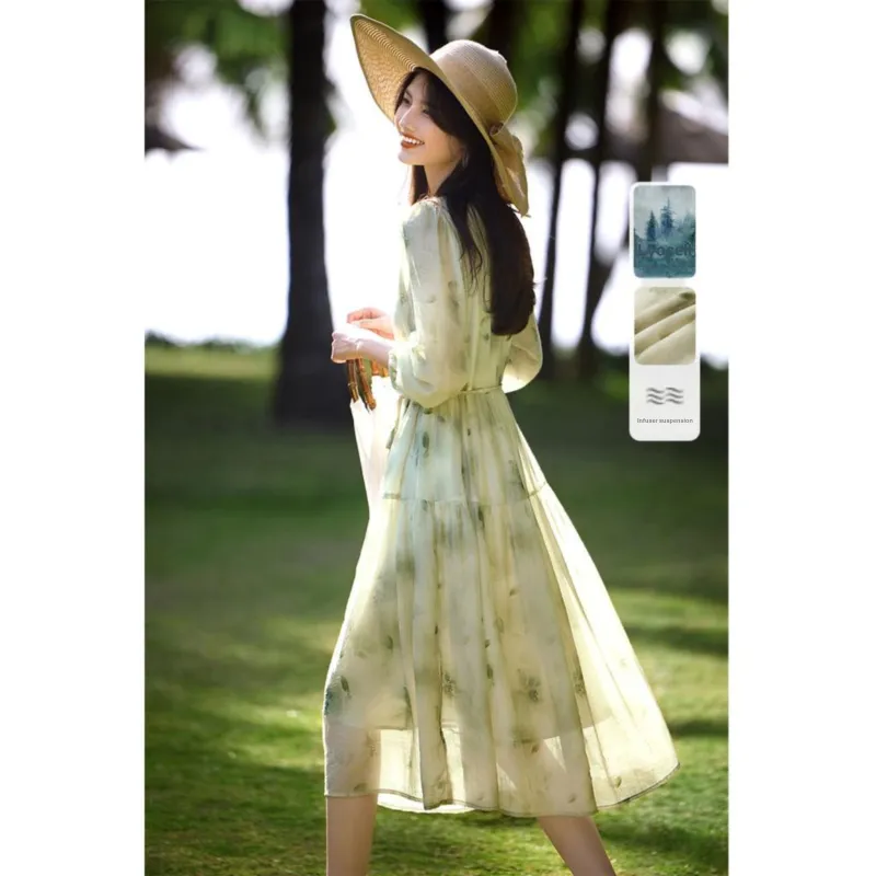 LUYOUYE Long Sleeved Dress Women's-2