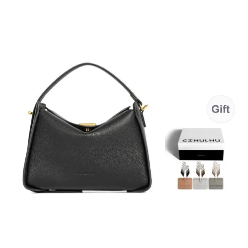 Cthulhu Top Grain Cow Leather Lock Lunch Box Bag Handbags Crossbody Bags Medium Size Women's Blue/Black