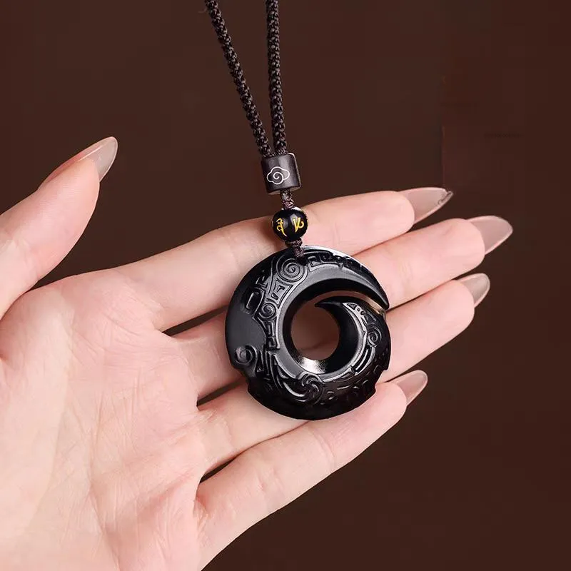 CUIYIN Obsidian Pendants Unisex-5