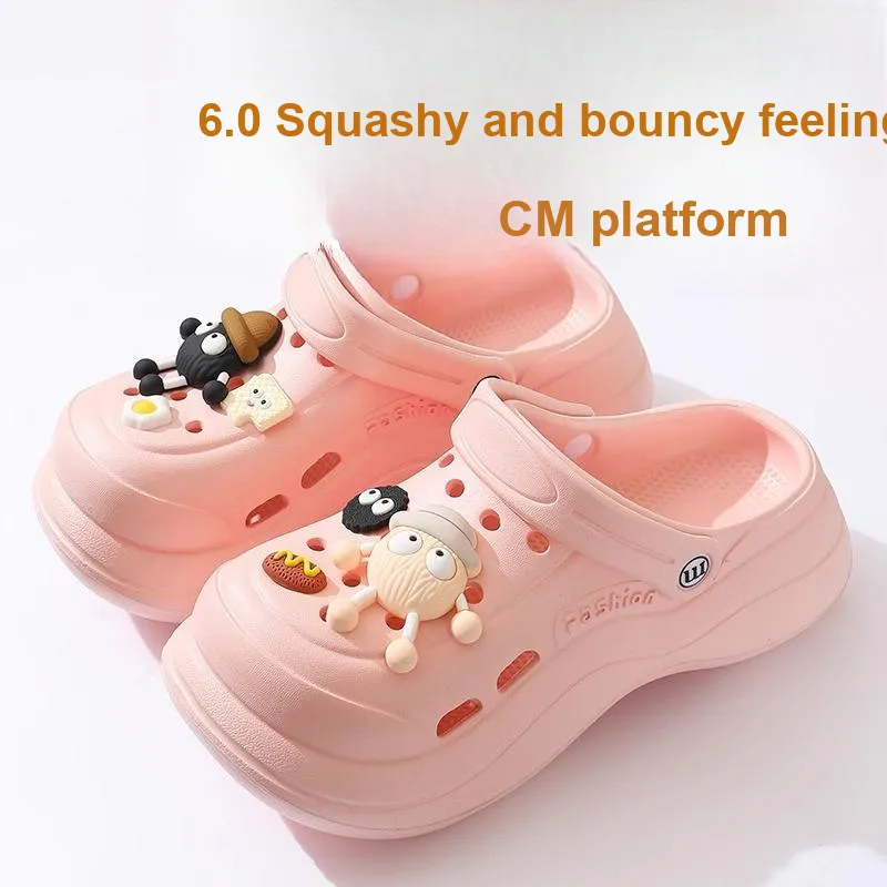 Ke Jiayi Platform Summer Versatile Trendy Slip Resistant Odor Resistant Slippers Outerwear Fashion Closed Toe Sandal-12