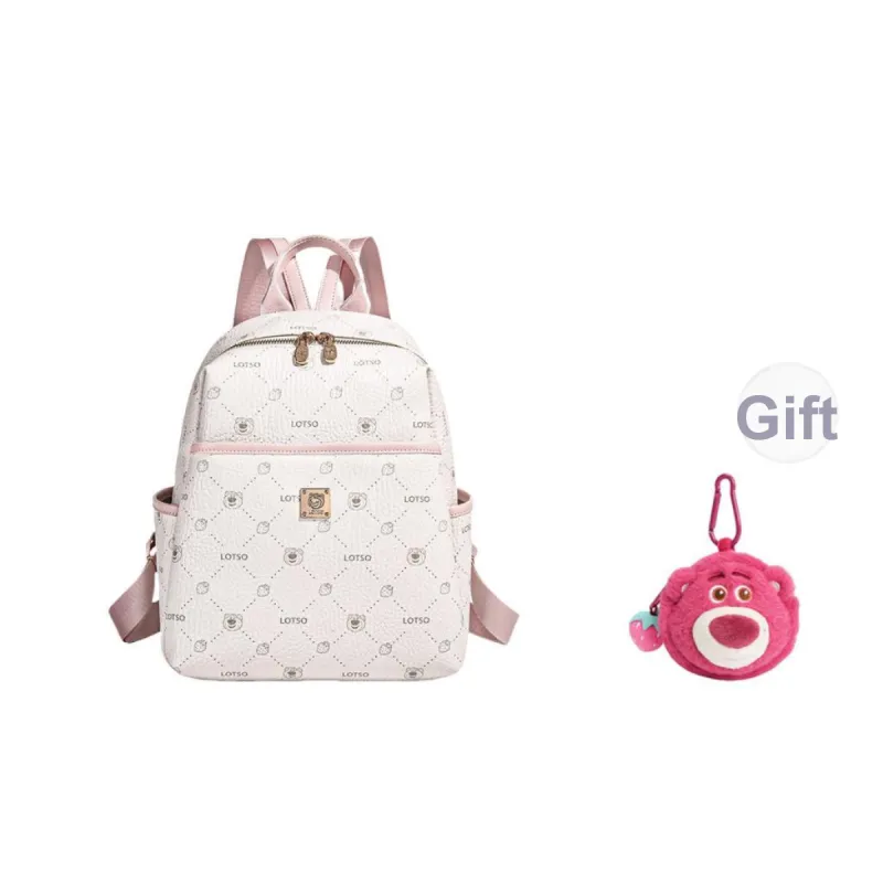 Disney Strawberry Bear Series PVC Backpack Women's Pink/White-10