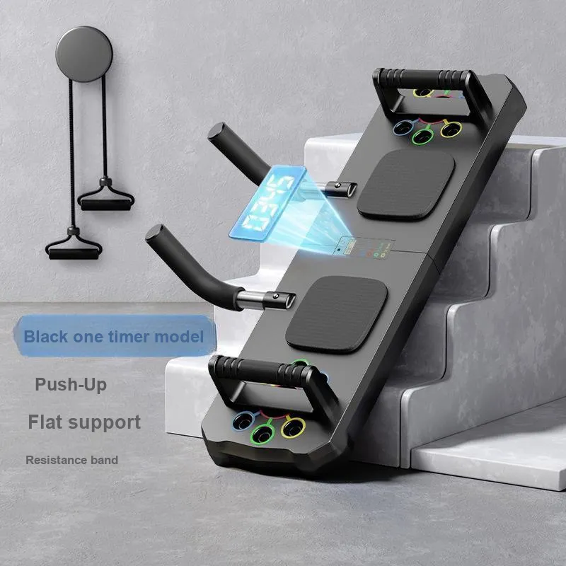 LEUY Push Up Training Equipment Chronograph Model Flat Support + Push ups + Resistance Band-5