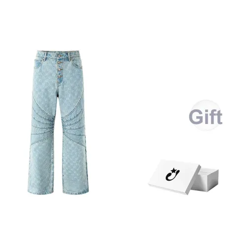 CEEC LA Джинсы Унисекс Деним Синий