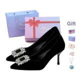 Black Suede 8cm[Gift Box Set](Gift Included)