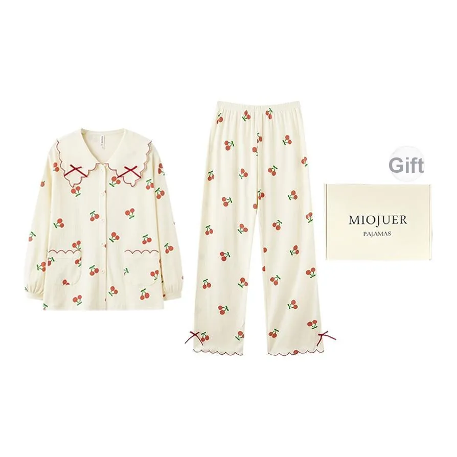 MIOJUER Pajama Gift Boxes Women's Custard