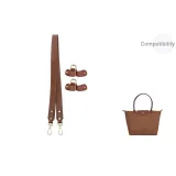 Brown with Gold Buckle Cow Leather Shoulder Strap 95cm[Perforated Set Not Included]