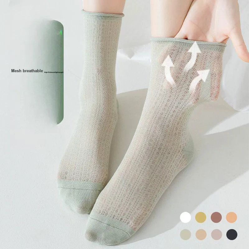 AOKANG Mid Calf Socks Women's 5 Pack-9