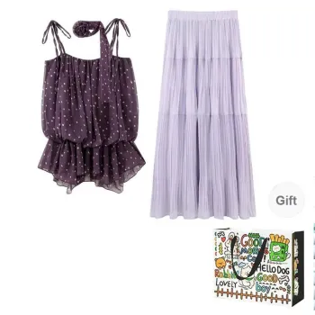 ZVJH Two Piece Skirt Sets Women's