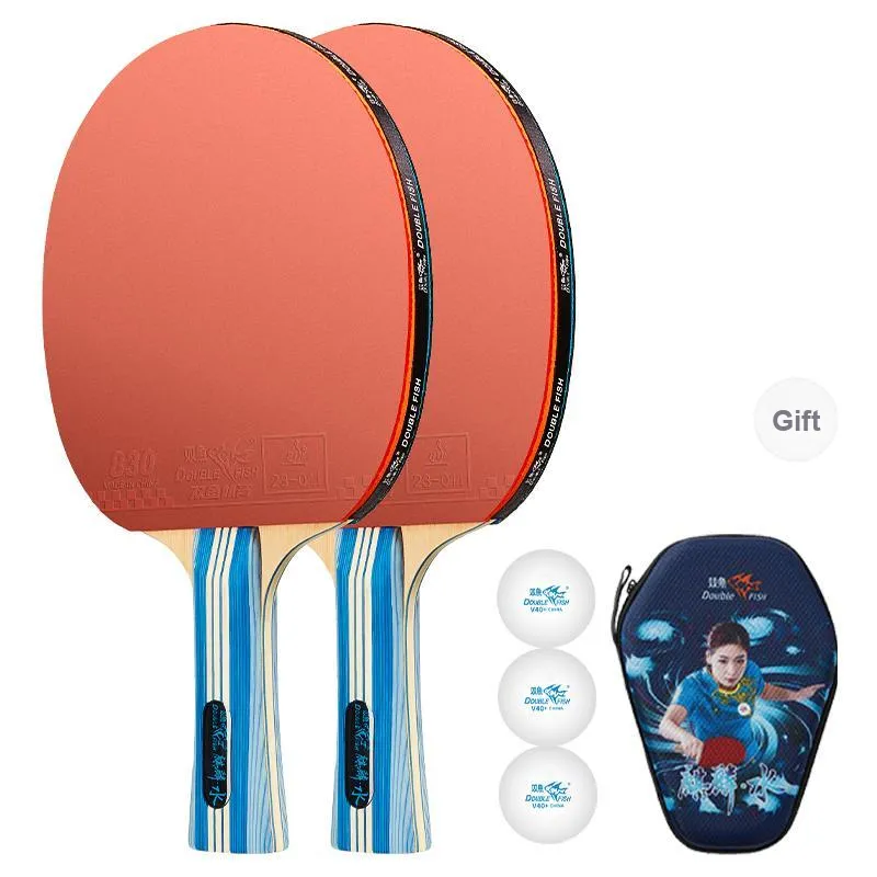 DOUBLEFISH Ping Pong Paddles Unisex Maple Wood Base-107