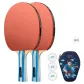 [Professional S Grade]Long Handle Shakehand Grip*2+Original Thickened Racket Bag+3 Pcs Competition Exclusive Balls