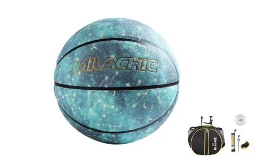 MILACHIC PU Basketball Speckled Blue Size 7 Glow In The Dark Unisex
