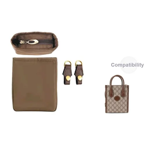 Jingxi Коровья кожа Сумка Аксессуар Сумка Вкладыш Женский Коричневый