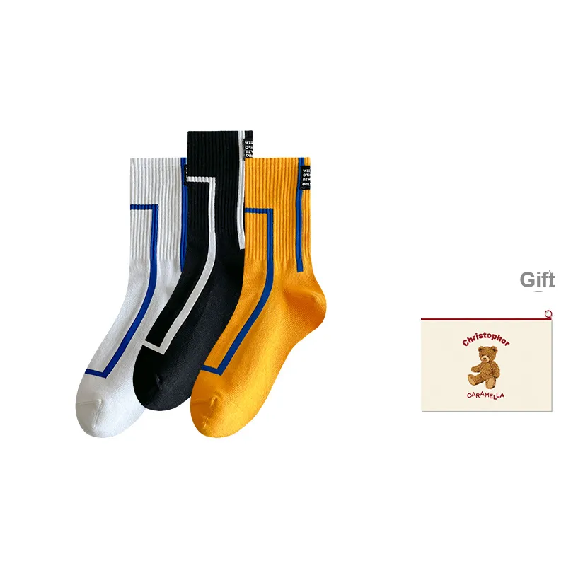 Caramella Mid Calf Socks Men's Shopping Bag Combo Set-12
