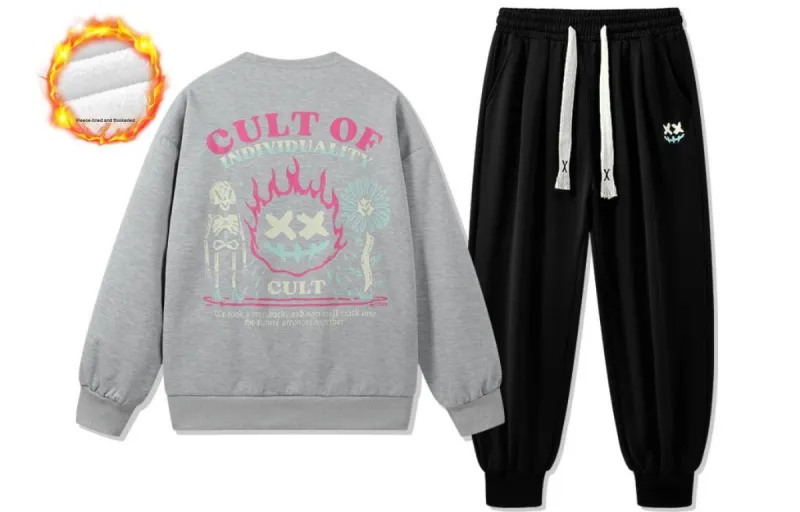 CULT OF INDIVIDUALITY Sweatshirt Sets Unisex-22