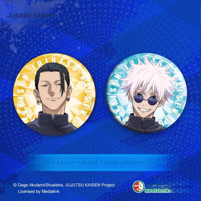 MOUXUYY Satoru Gojo Suguru Geto Jujutsu Kaisen  The Chapter Of Huaiyu Laser 75mm Badge Badges-1