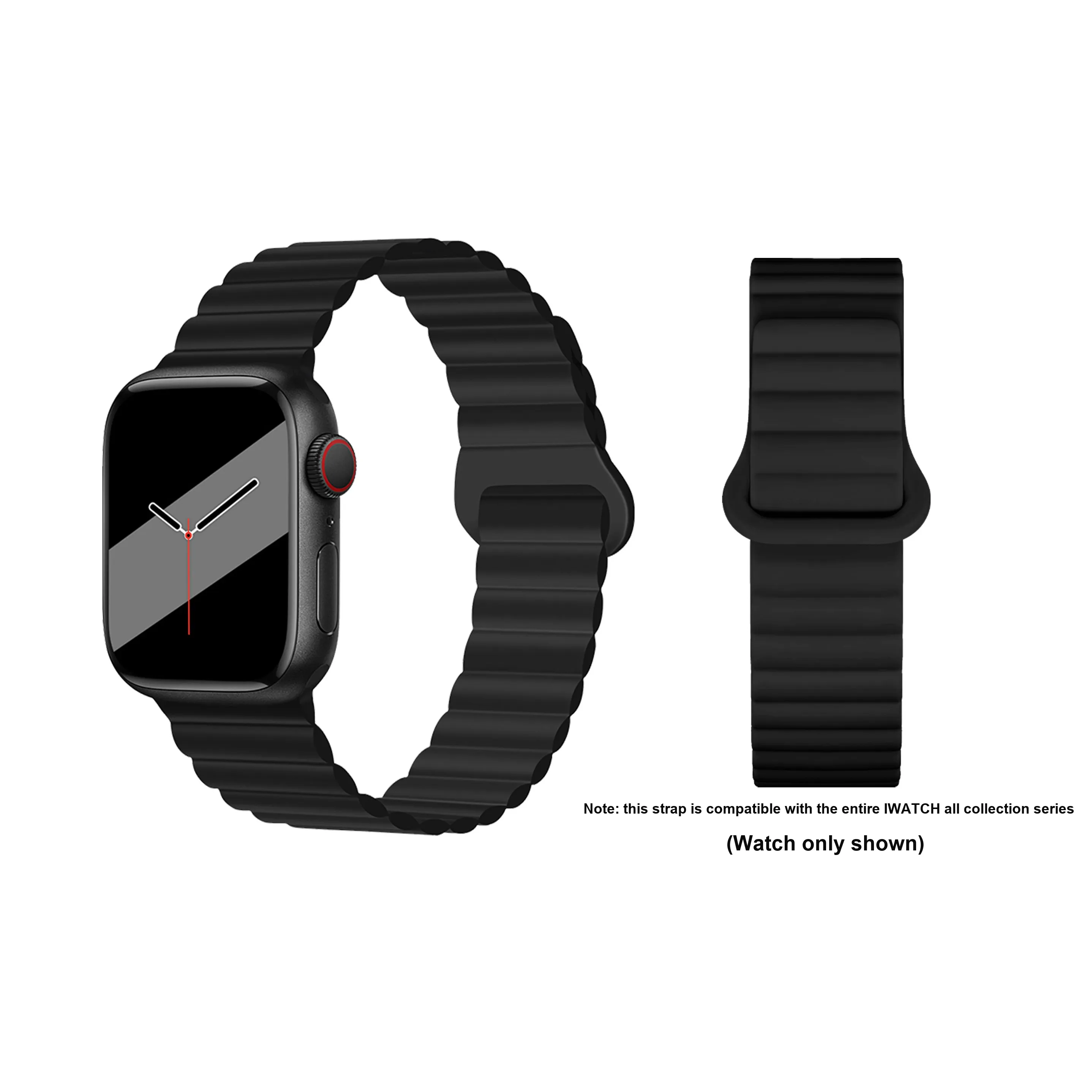 ZHISHENG Ремешок Apple Совместимость Силиконовый Материал 38 45 мм Циферблат Часов Все