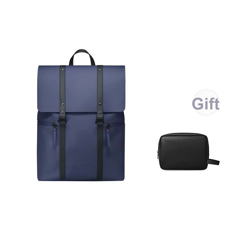 Gaston Luga PU Backpack Tubas Unisex Dark Navy Blue