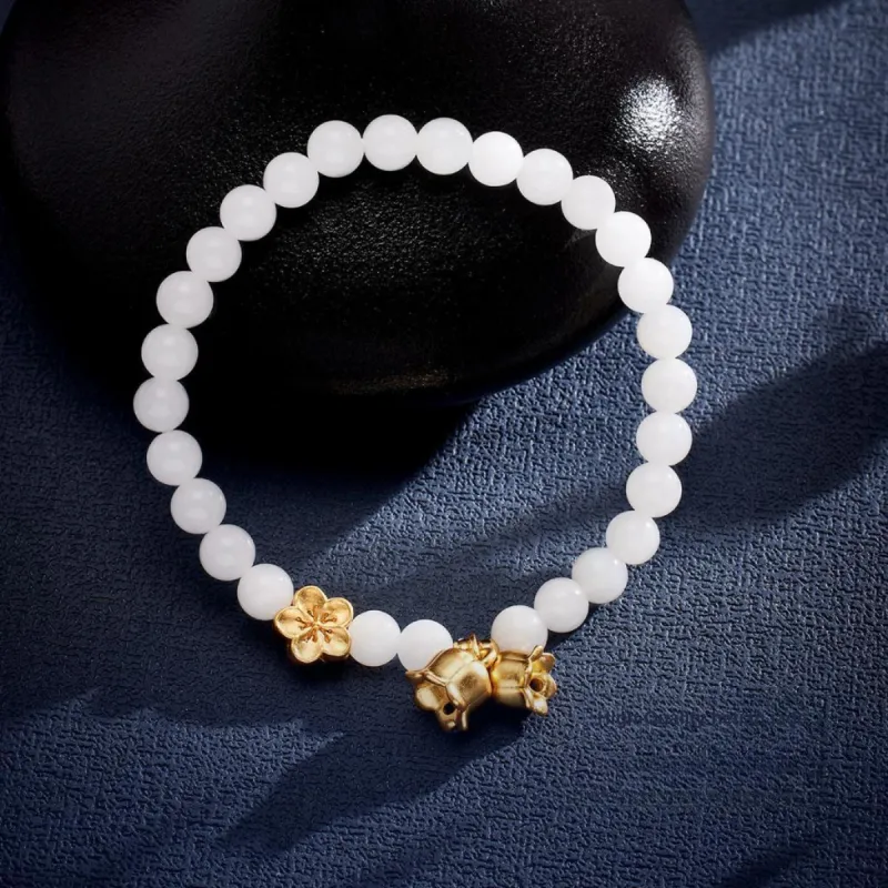 Andaozi Hetian Jade Bracelets White Jade Women's-3
