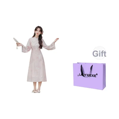 LADYXIEXIE Длинное платье с длинными рукавами женское