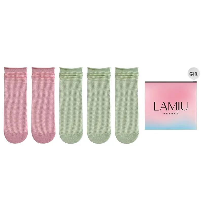 Lan Miao Mid Calf Socks Women's Shopping Bag Combo Set-32