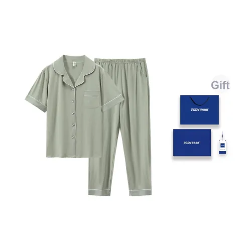 Floating Light Islands Пижама Комплект Женский Ванильный Зеленый