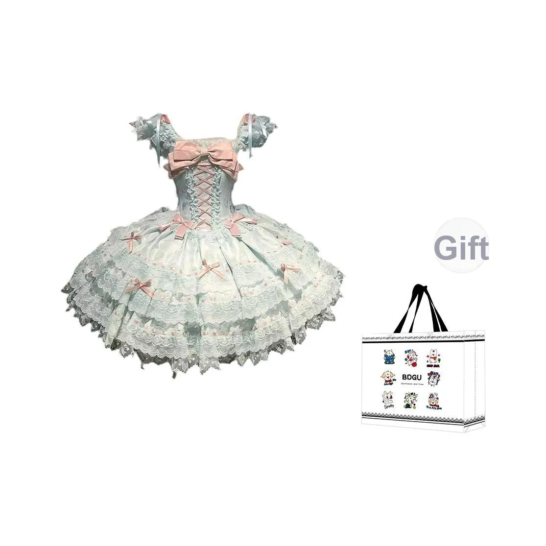 BDGU Без рукавов Платье Женское Зеленое