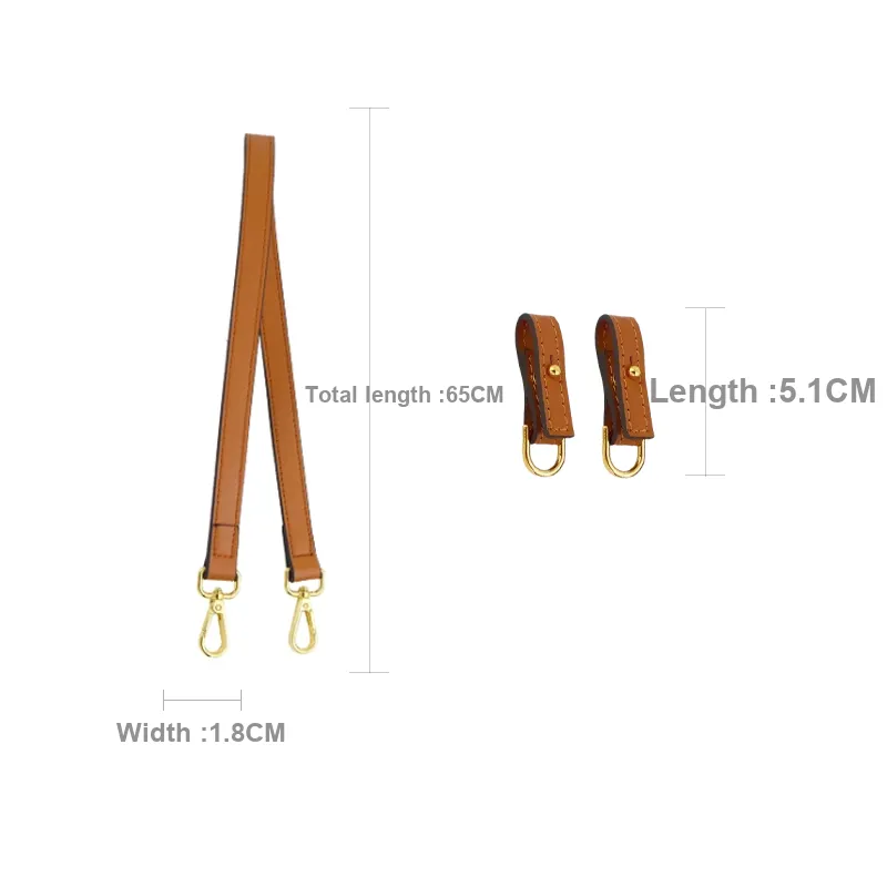 Cow Leather Bag Shoulder Strap Women's Brown-11