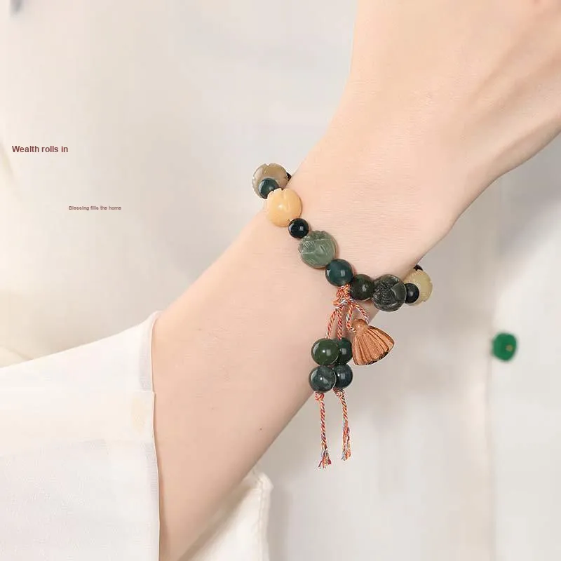 Xiang Yin Bodhi Seed Fortune Buddhist Bead Beaded Bracelet Unisex-2