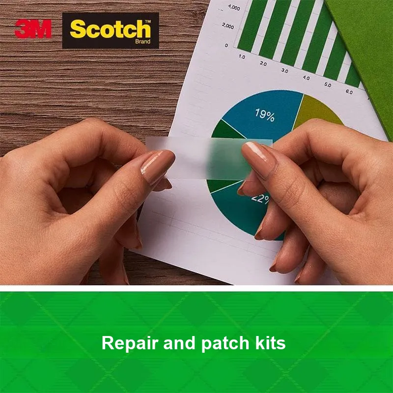 3M Transparent, Patch 15 Mm X 30 Beige, Large Roll 12 Rolls Stationery Tape-3