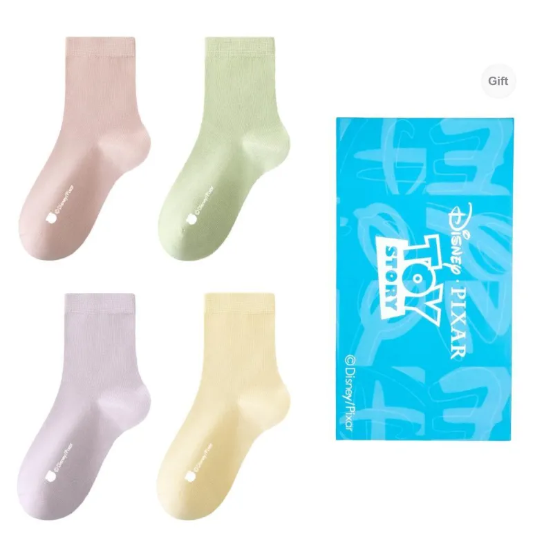 Disney Mid Calf Socks Women's Box 4 Pack-33